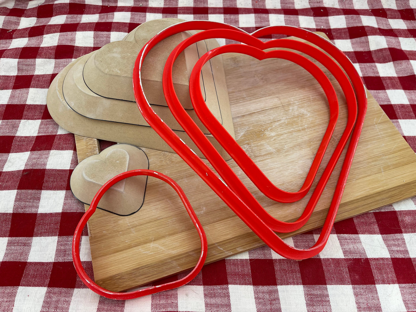 Plain Edge Heart Clay Cutter, made to match GR Pottery form - plastic 3D printed, pottery tool, multiple sizes